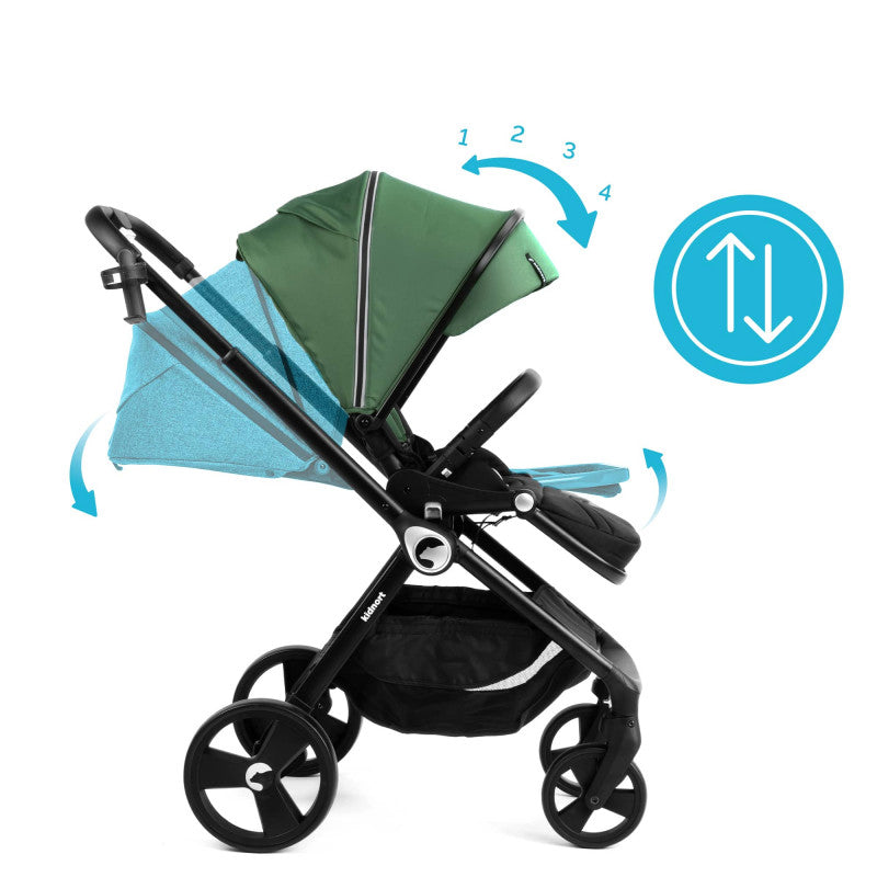 Lettino completo Web con Passeggino 2in1 Isbjiorn Green - 13