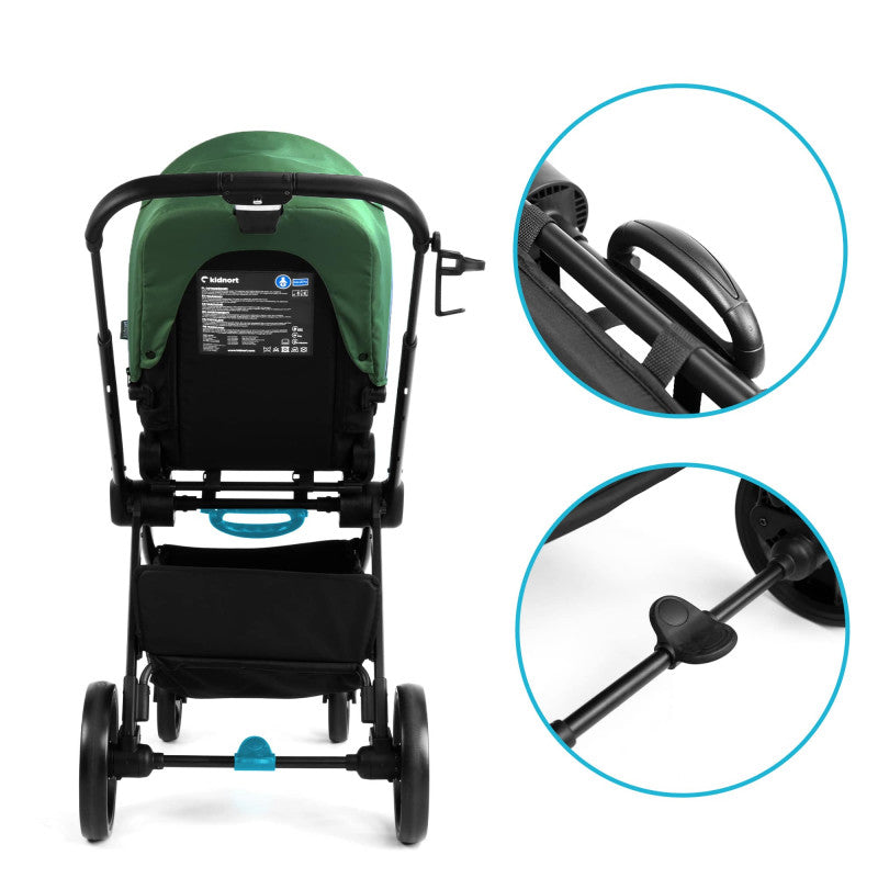 Lettino completo Web con Passeggino 2in1 Isbjiorn Green - 16