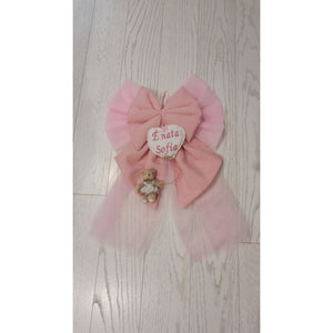 Fiocco Nascita Personalizzabile In Cotone e Tulle - 2