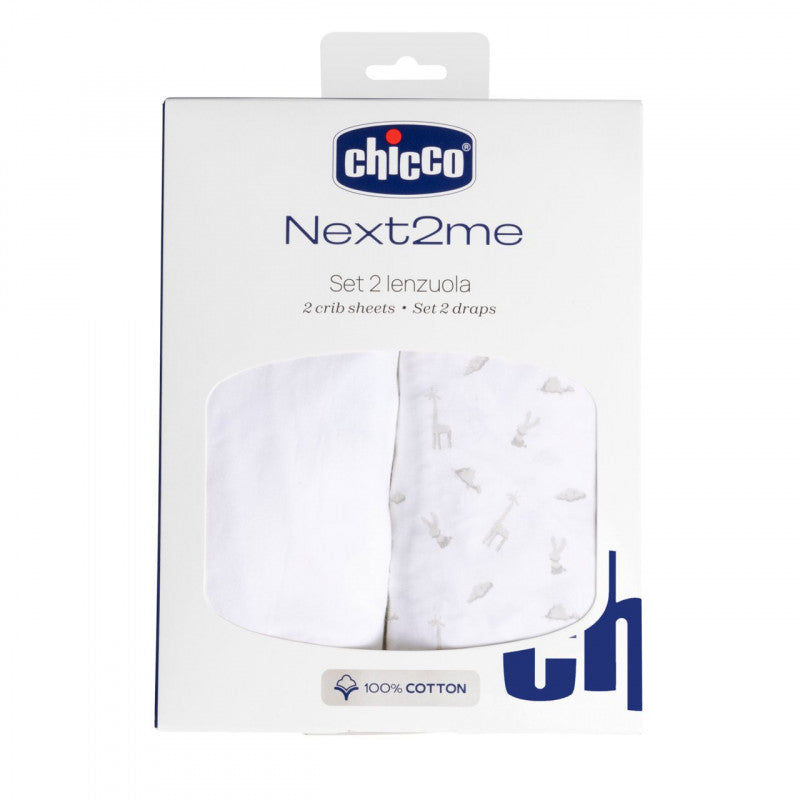 Set Lenzuola Chicco in Cotone per Next2Me - 2pz