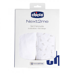 Set Lenzuola Chicco in Cotone per Next2Me - 2pz - 2