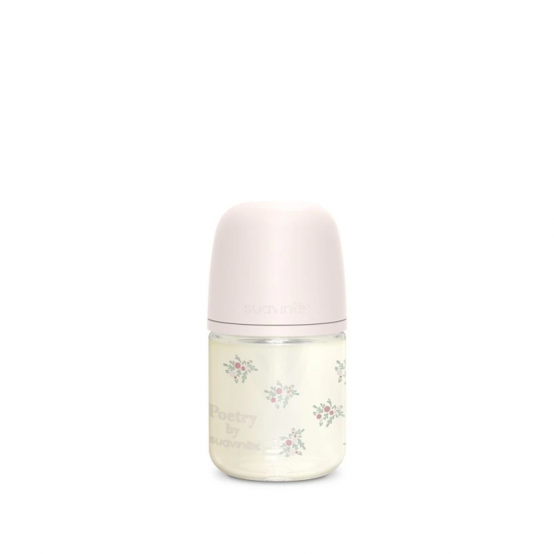 Biberon Vetro Poetry Suavinex 120ML Rosa