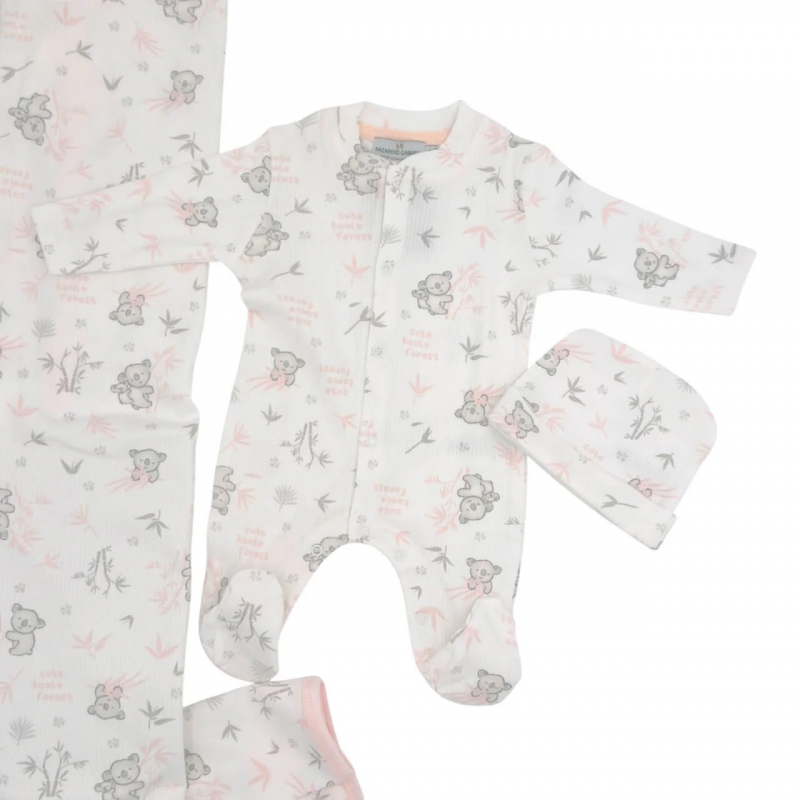 Set neonato 3 pezzi in caldo cotone