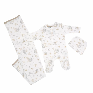 Set neonato 3 pezzi in caldo cotone Beige  1/3 mese