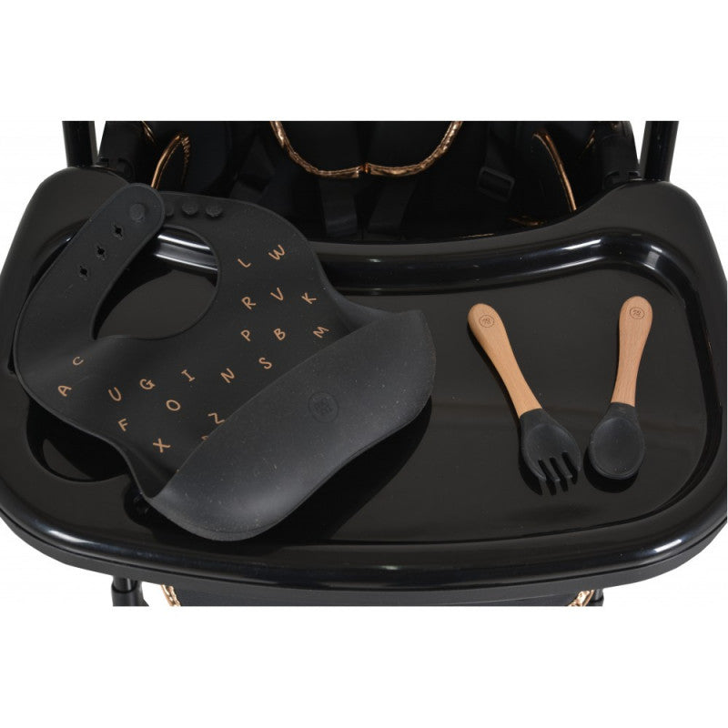 Seggiolone Pappa Lindo Con  Accessori Inclusi Black - 2