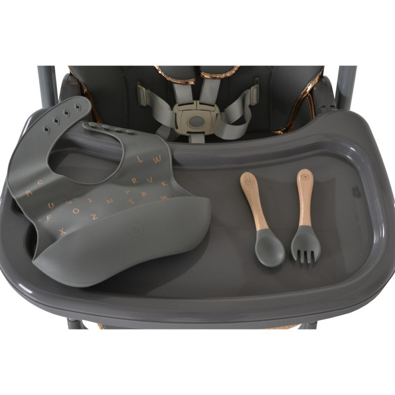 Seggiolone Pappa Lindo Con  Accessori Inclusi Grey - 2