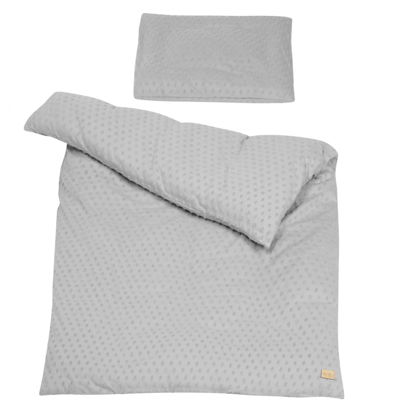Set Per Lettino In Cotone biologico Grigio