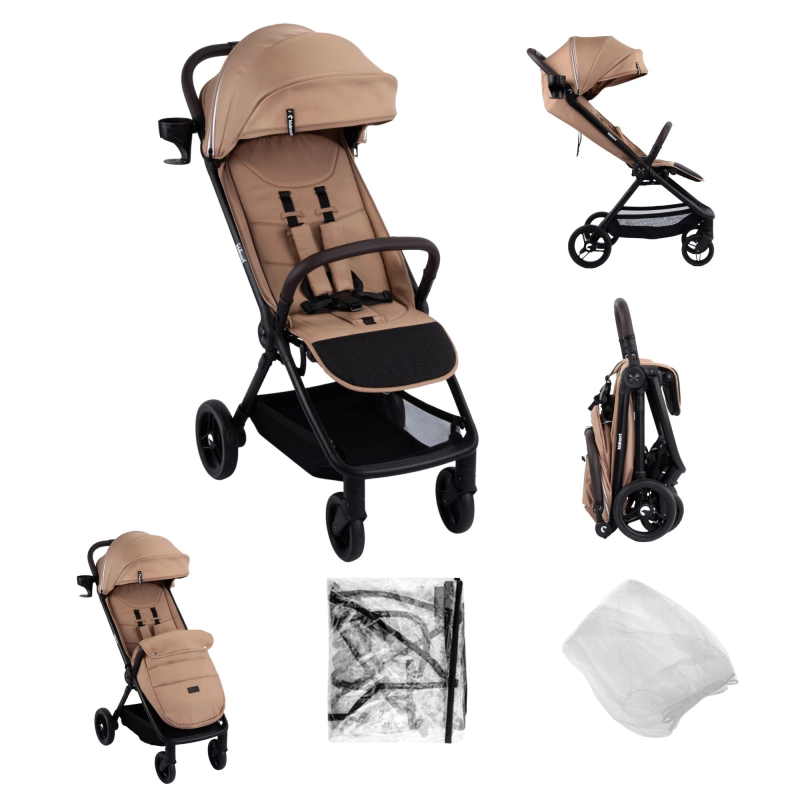Passeggino Con Chiusura Automatica Snøugle Kidnort Beige