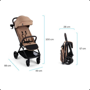 Passeggino Con Chiusura Automatica Snøugle Kidnort Beige - 19