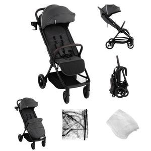Passeggino Con Chiusura Automatica Snøugle Kidnort Light Grey