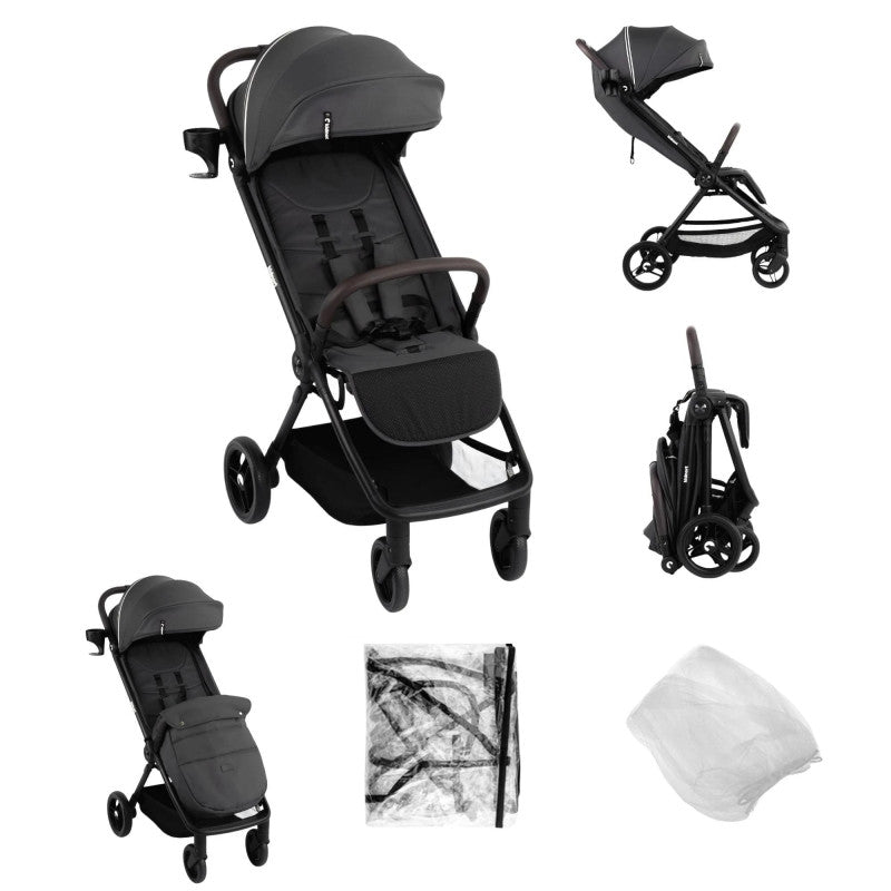 Passeggino Con Chiusura Automatica Snøugle Kidnort Light Grey