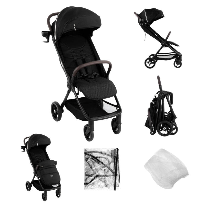 Passeggino Con Chiusura Automatica Snøugle Kidnort Dark Grey