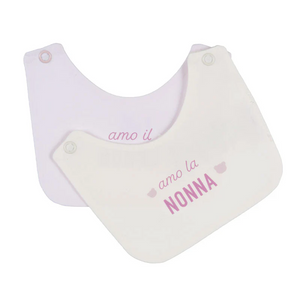 Bavaglini Nanan con scritta Amo la nonna/il nonno - 2