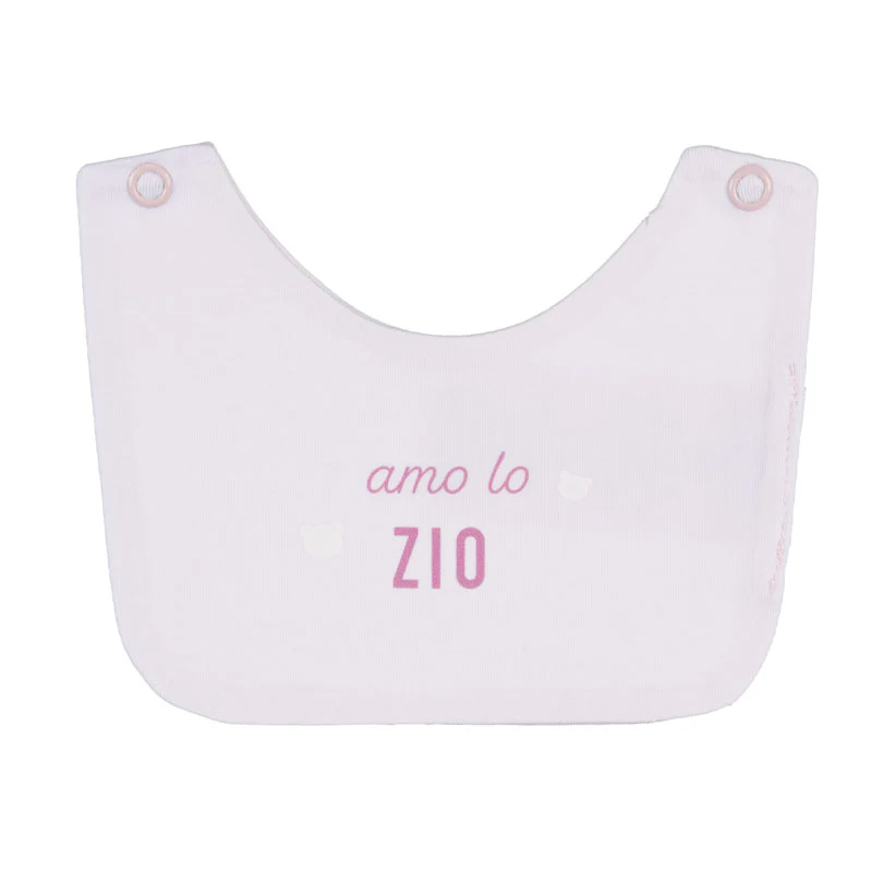 Bavaglini Nanan Rosa con scritta “Amo la zia/lo zio”. - 2