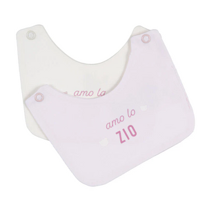 Bavaglini Nanan Rosa con scritta “Amo la zia/lo zio”. - 4