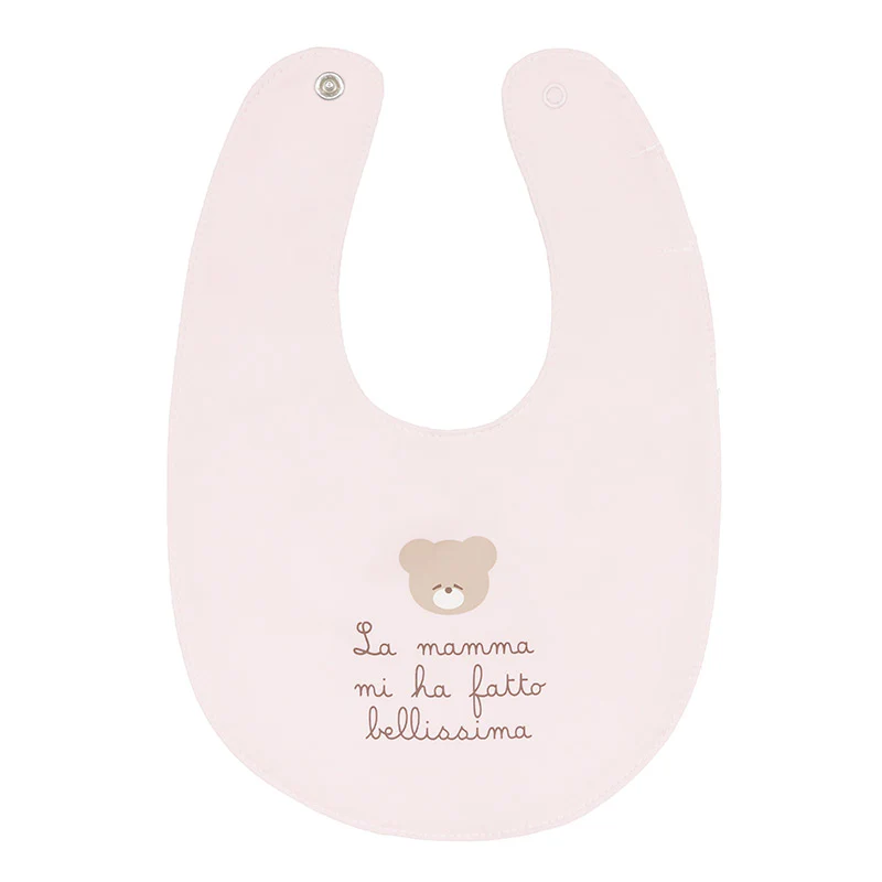 Bavaglio Nanan rosa La mamma mi ha fatto bellissima""