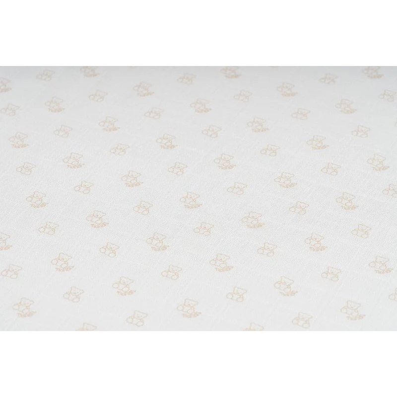 Set 3 mussole Nanan all over orsetti 80x80 cm beige - 4