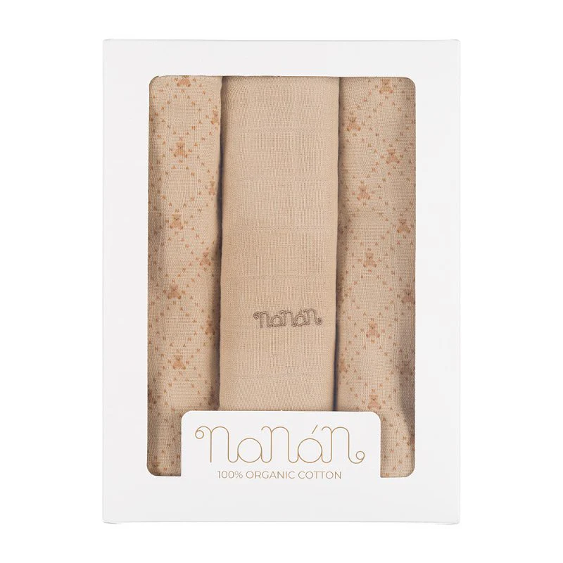 Set 3 mussole Nanan 80x80 cm