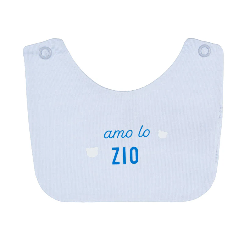 Bavagli Nanan con scritta Azzurro Amo la zia/lo zio - 2