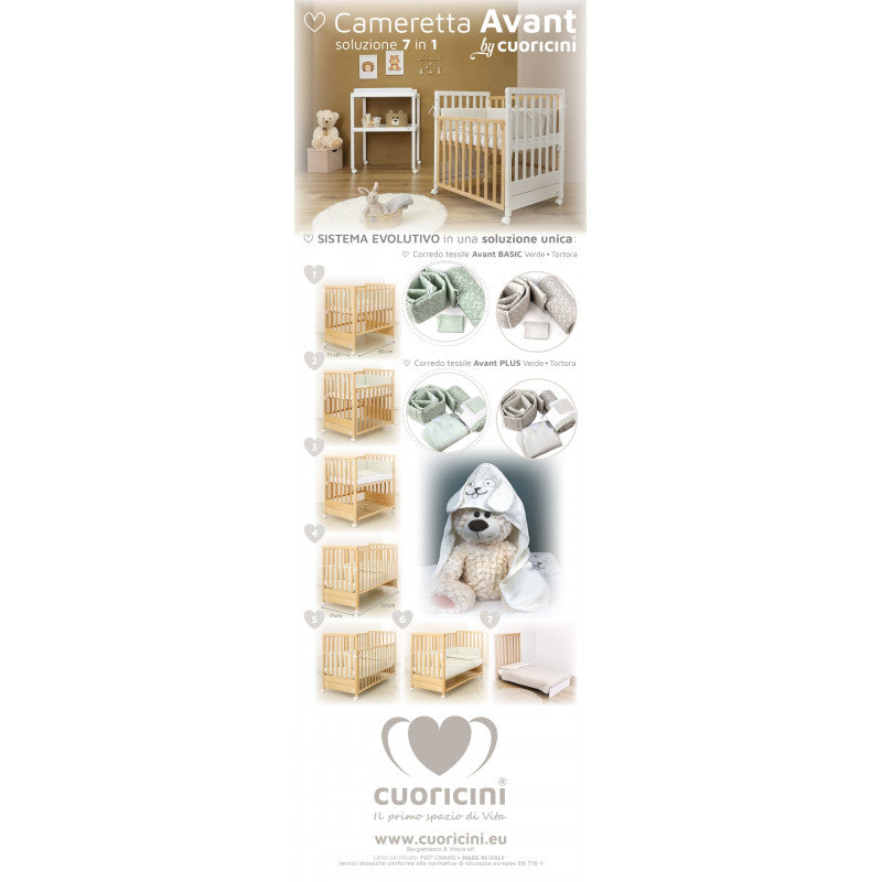 Lettino Evolutivo Completo Avant Cuoricini Bianco - 5