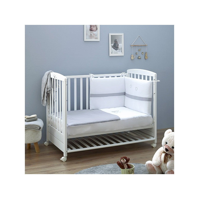 Lettino Praim Co-Sleep Cuoricini Bianco - 2