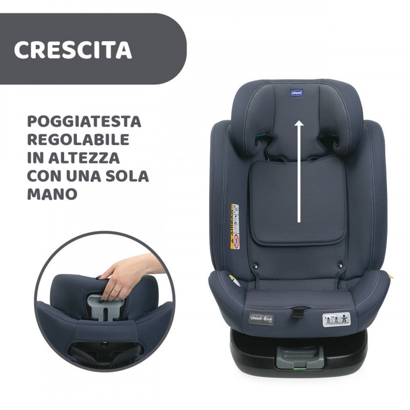 Seggiolino Chicco Auto Unico Evo Grey Black - 9