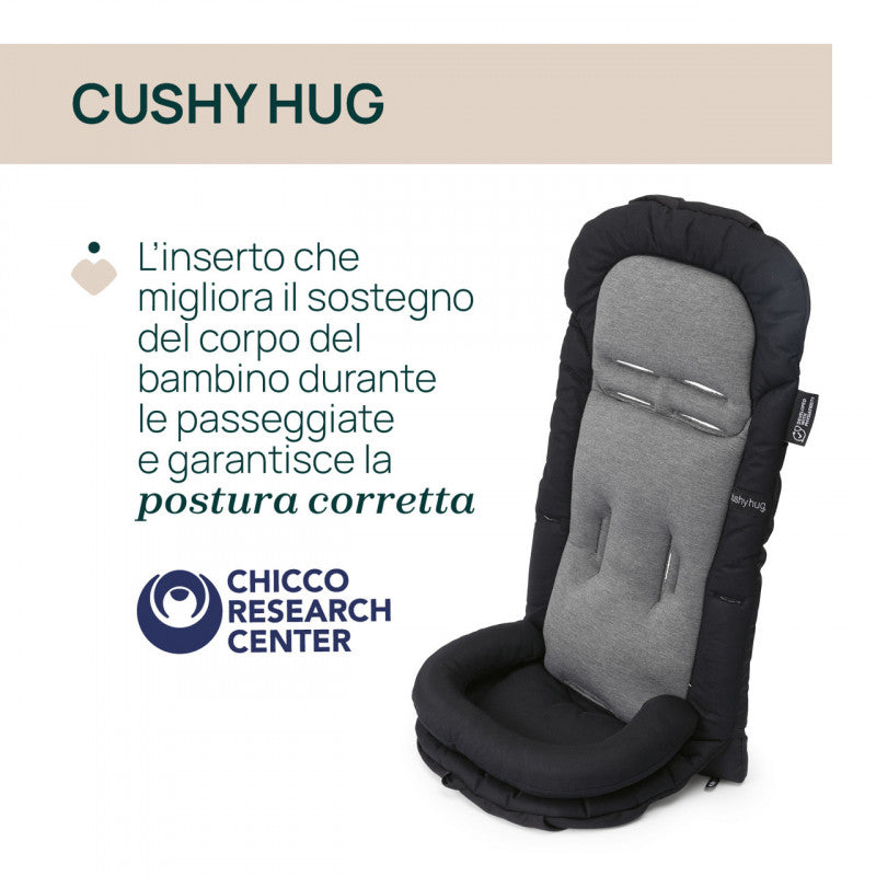 Riduttore Cushy Hug per Passeggino Chicco Mysa Black Satin