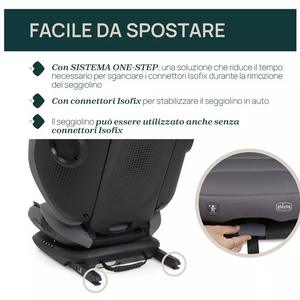 Seggiolino auto I-Size Chicco FOLD & GO Easy Recline Glam Grey - 3