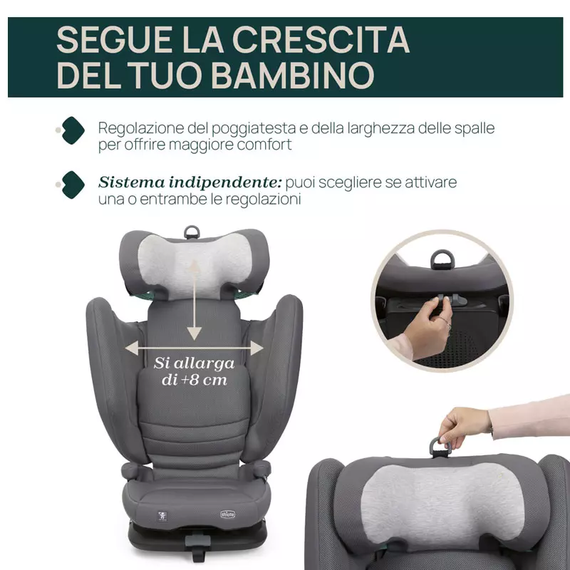 Seggiolino auto I-Size Chicco FOLD & GO Easy Recline Glam Grey - 5
