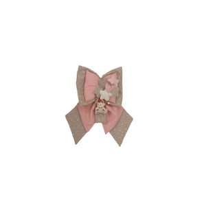 Fiocco Nascita Orsetti Cuore Rosa Personalizzato