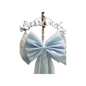 Fiocco Nascita Grande In tulle con Scritta in Tricoton - 2