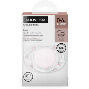 Suavinex Poetry Ciuccio per Neonati 0/6 Mesi Rosa - 6