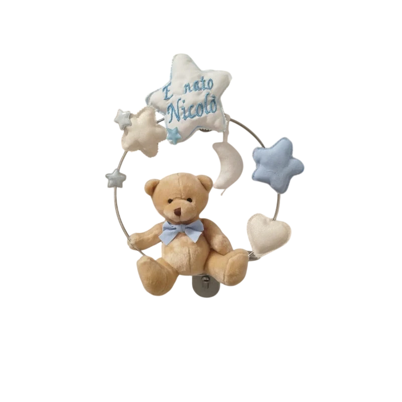 Blue Birth Announcement Banner with Personalized Name