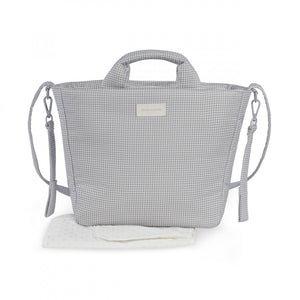 Borsa Fasciatoio Little Bloom Vichy Grigio