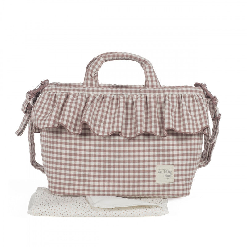 Borsa Fasciatoio Praliné Vichy Moka