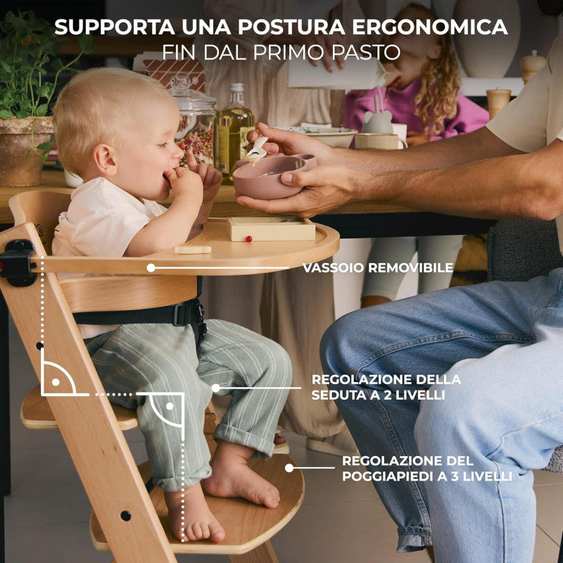 Seggiolone Evolutivo 4 in 1 con sdraietta ENOCK Kinderkraft - 3