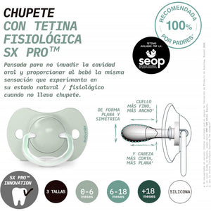Succhietto 0/6 M Tettina SIL SX Promt (2 PZ) Suavinex Verde - 6