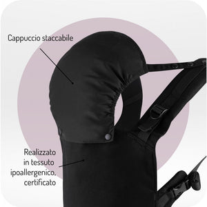 Marsupio MoMi COLLET fino a 20 Kg. Black - 7