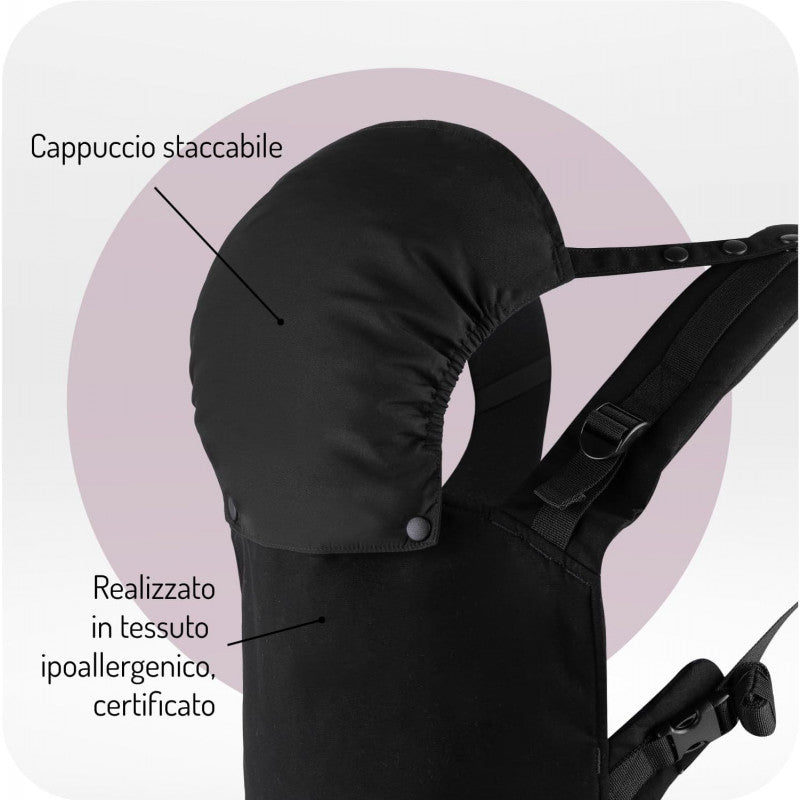 Marsupio MoMi COLLET fino a 20 Kg. Black - 7