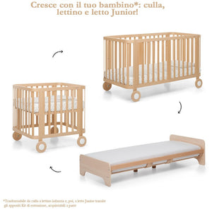 Lettino Evolutivo Foppapedretti Flex Naturale Con Kit Allungabile