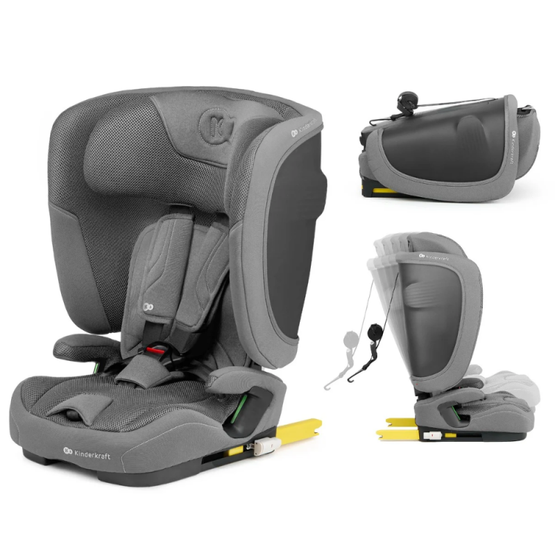Seggiolino auto I-Size FIX2GO  76-150cm Grey