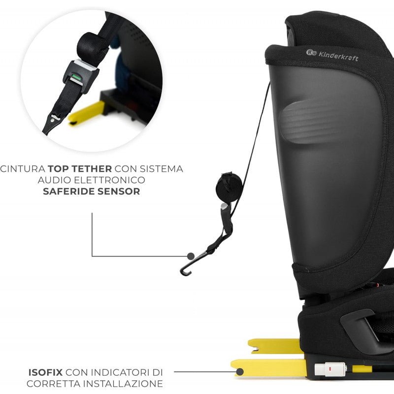 Seggiolino auto I-Size FIX2GO  76-150cm Black - 2