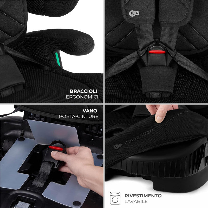 Seggiolino auto I-Size FIX2GO  76-150cm Black - 6