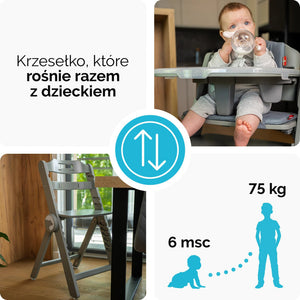 Seggiolone Evolutivo Kidnort Drommer Dark Grey - 10