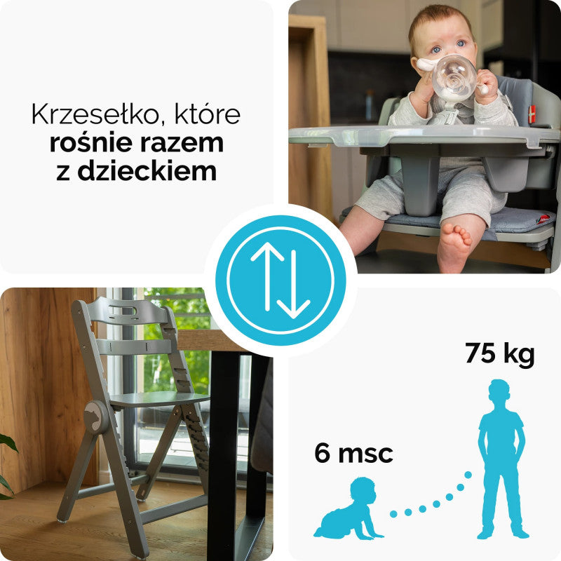 Seggiolone Evolutivo Kidnort Drommer Dark Grey - 10
