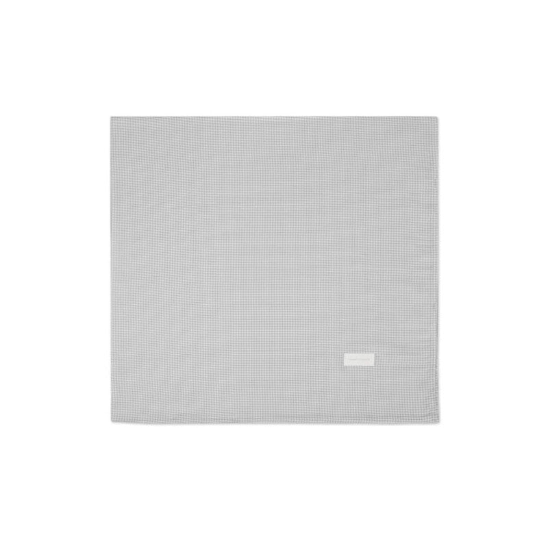 Lenzuolo con angoli per navicella + Mussola Little Bloom Vichy Grigio