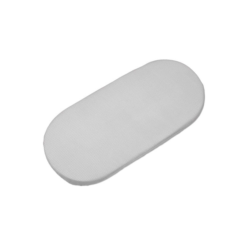 Lenzuolo con angoli per navicella + Mussola Little Bloom Vichy Grigio - 2