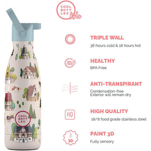 Cool Bottles - Borraccia Termica  Tudor Village 350 ml - 3