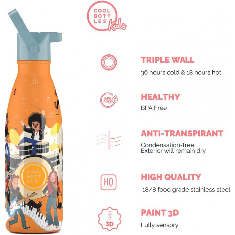 Cool Bottles - Borraccia Termica Music Beats350 ml - 3