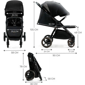 Passeggino Kinderkraft leggero MITZY Black - 2